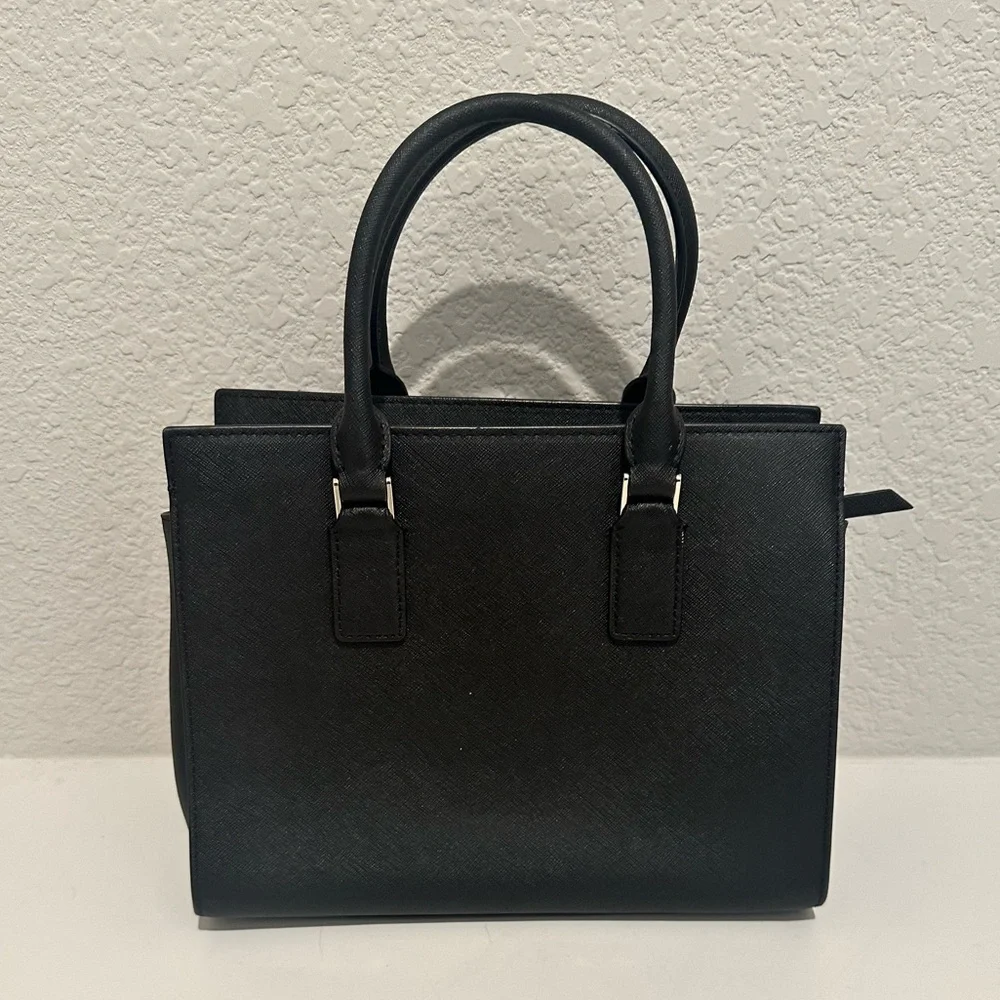 Kate Spade Cameron Street Black Saffiano Leather Medium Satchel Handbag